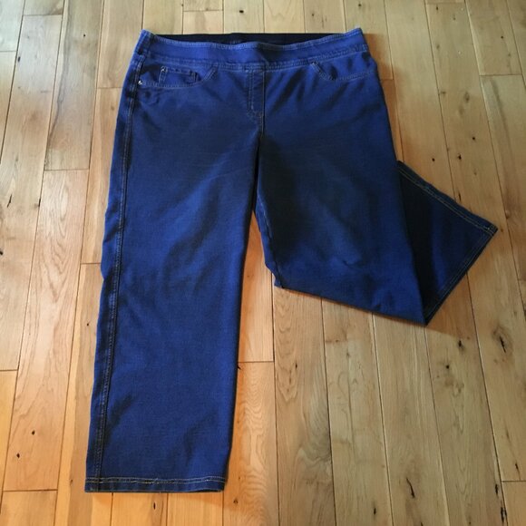 ADX Blue Denim Stretchy Straight Fit Ladies Pull-on Jeans 18-20 - Picture 2 of 14